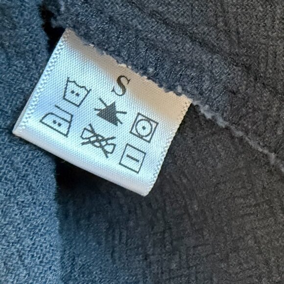 Black Crane Navy Blue Textured Cotton Tunic Top Size Small - Picture 8 of 10